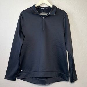 Black Nike Golf Quarter Zip Dri-Fit Pull-over Sweat-shirt szXL